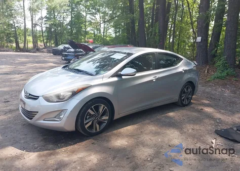 2014 Hyundai Elantra Limited from USA, damaged, VIN 5NPDH4AE3EH485174